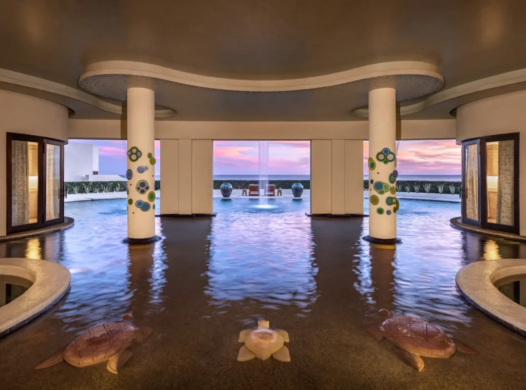 Top Amenities &Amp; Lifestyle Features Of Pedregal Cabo Homes β Homes For Sale In Pedregal Indoor-Outdoor Wellness Pool At Luna Y Mar Spa, Waldorf Astoria Los Cabos Pedregal